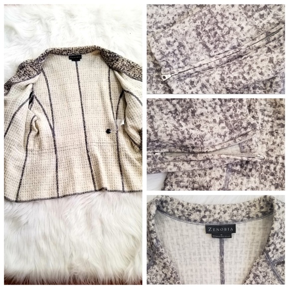 Zenobia marbled pattern grey Jacket. Size 16 - Picture 8 of 8